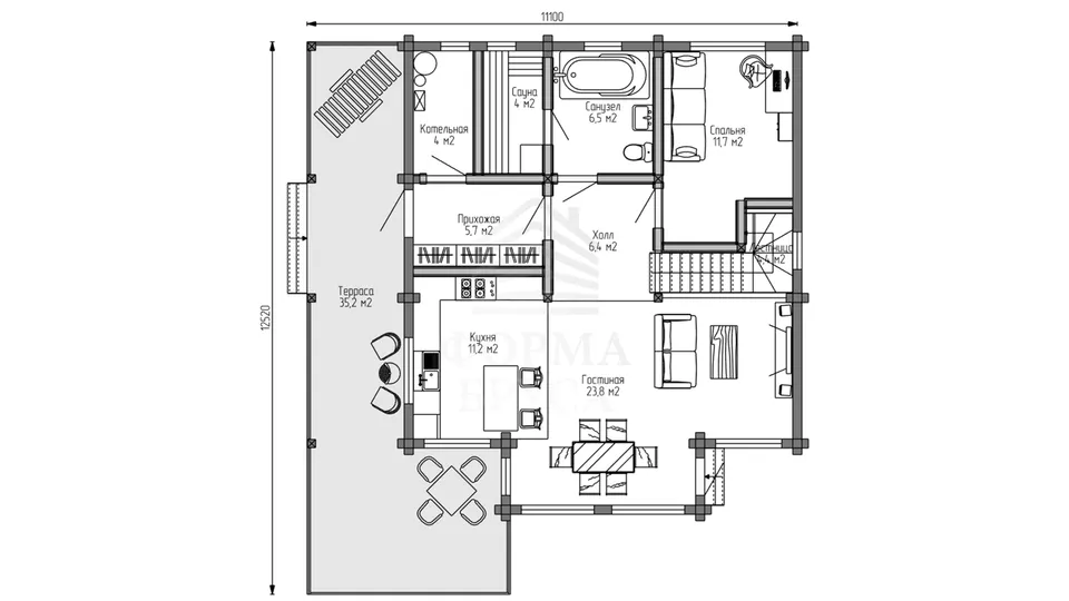 Планировка первого этажа