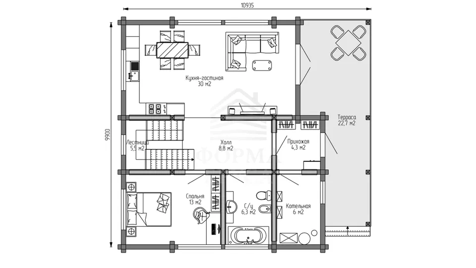 Планировка первого этажа