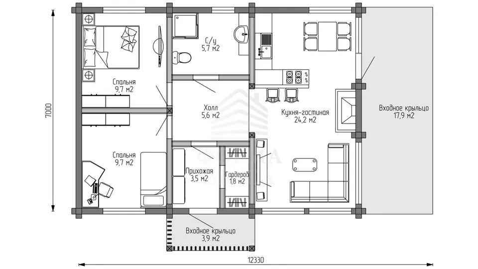 Планировка первого этажа