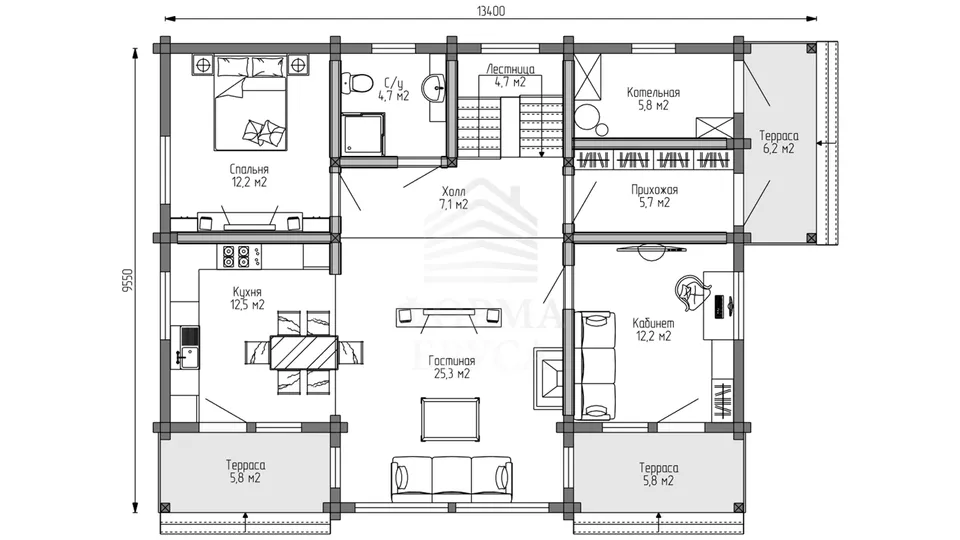 Планировка первого этажа