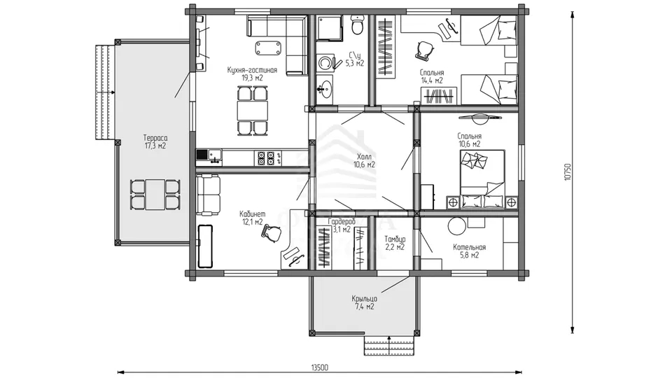 Планировка первого этажа