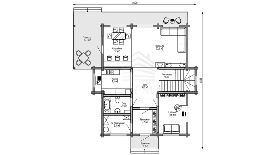 Планировка первого этажа