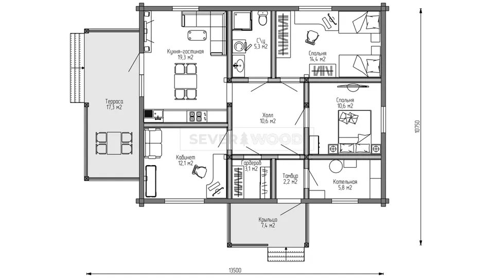 Планировка первого этажа