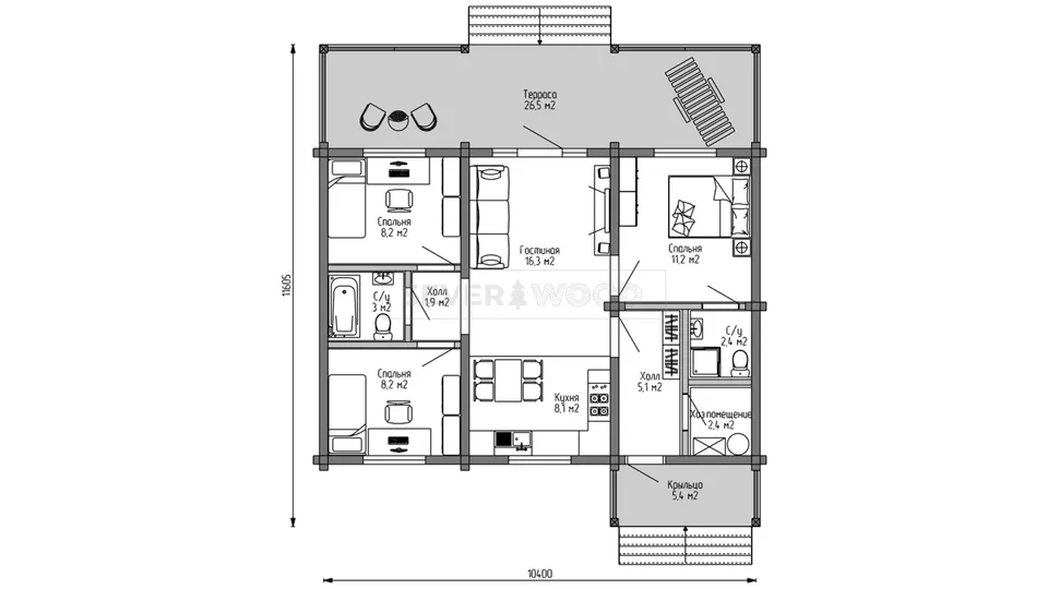 Планировка первого этажа