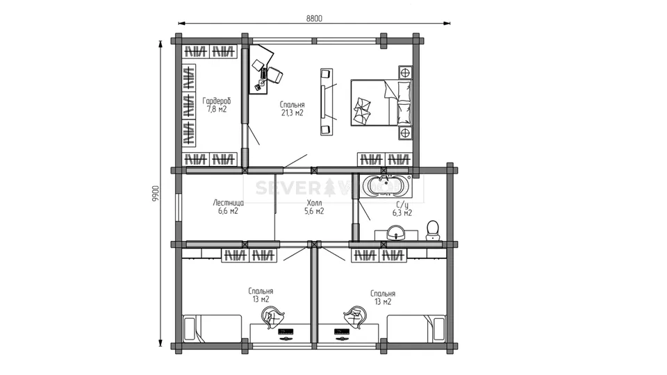 Планировка второго этажа