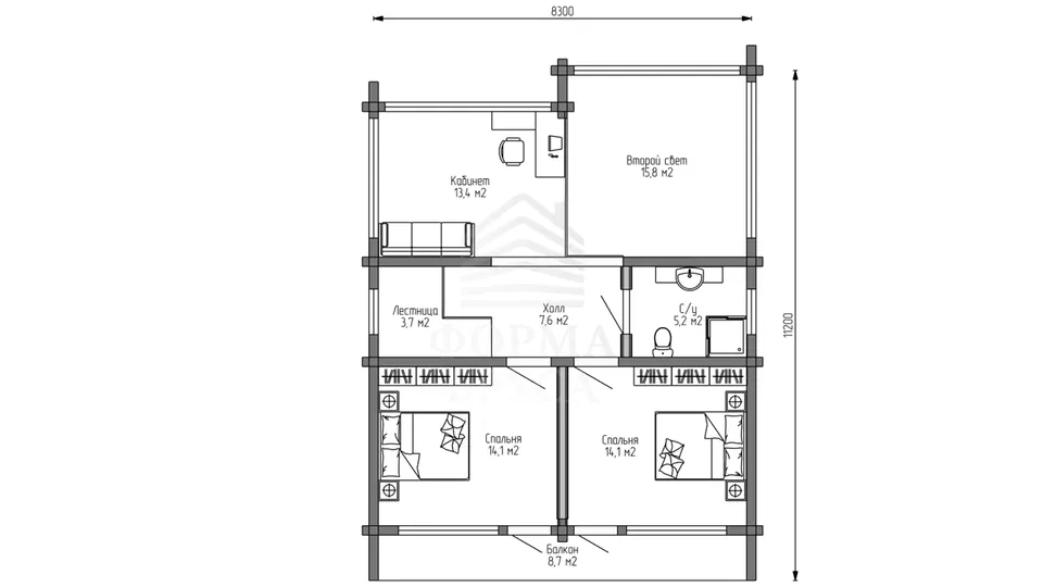 Планировка второго этажа