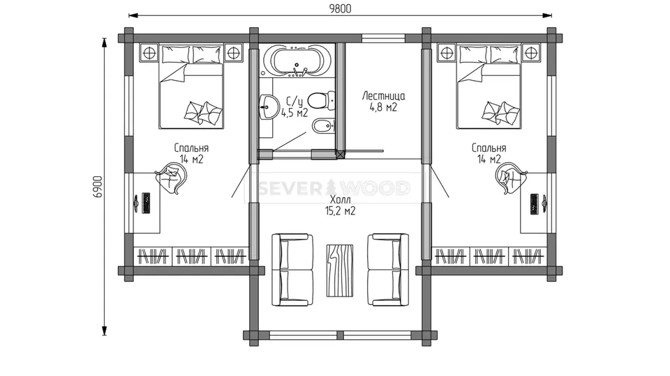 Планировка второго этажа